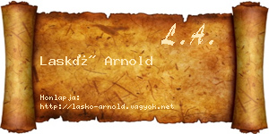 Laskó Arnold névjegykártya